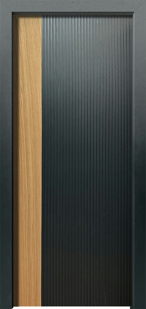 Эмаль с фрезеровкой 19.02 комбинированная Ral 7016/ шпон дуб натуральный